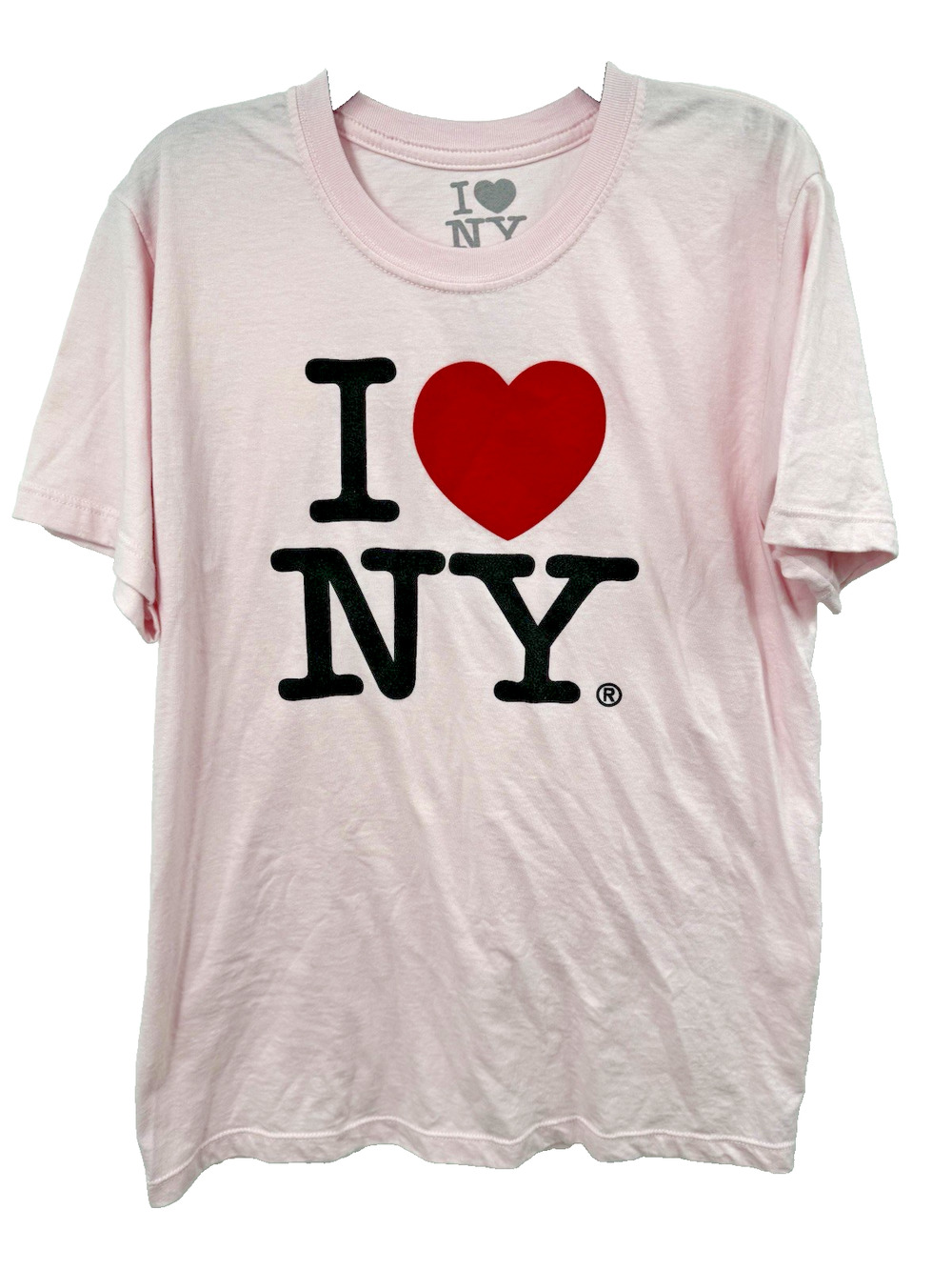 I Heart New York Pale Pink T Shirt Womens Size Small 100% Cotton Tee